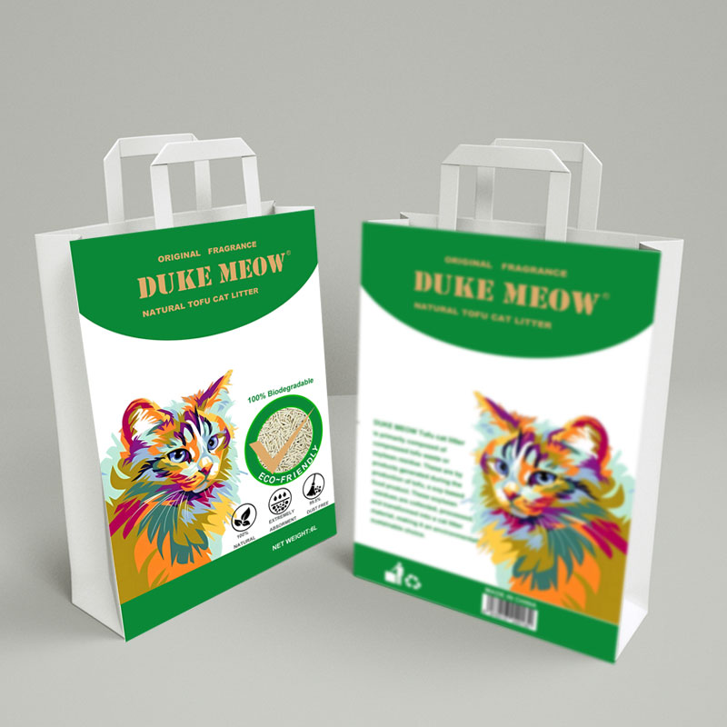 Duke Meow paper bag Natural Tofu litter